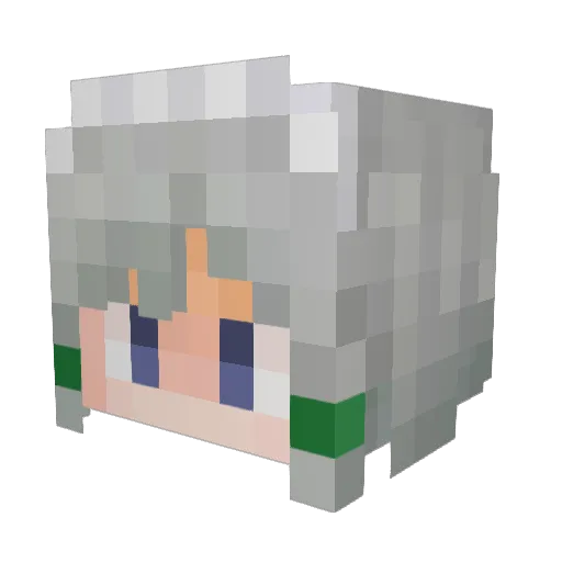BoomingRon Minecraft avatar head, 3D render