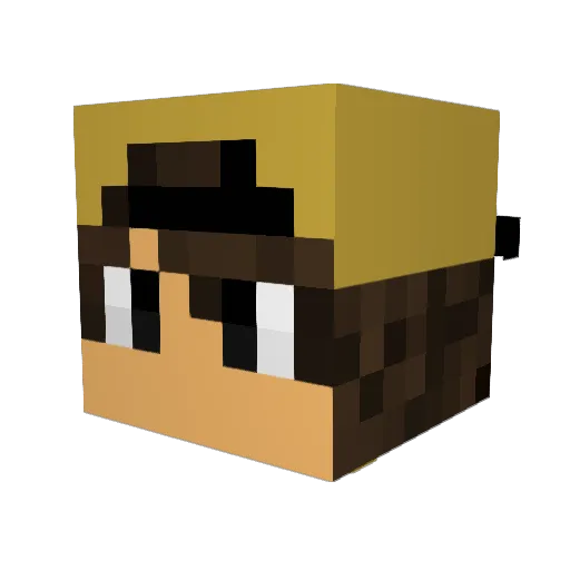 Boomix Minecraft avatar head, 3D render