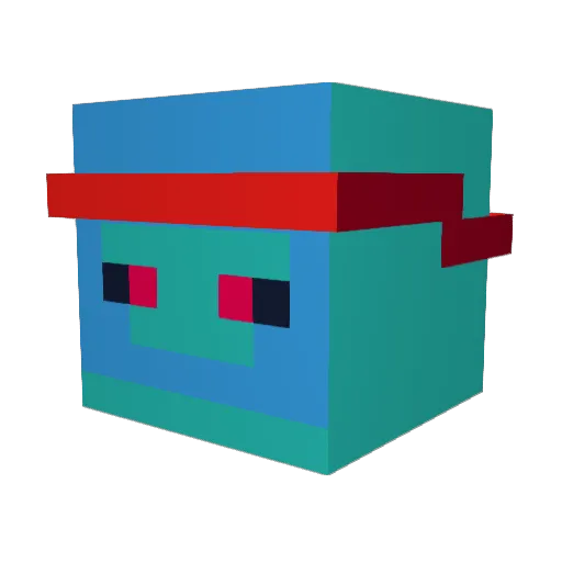 Boomking1GB Minecraft avatar head, 3D render