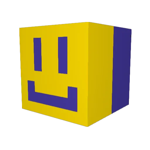 Booms777 Minecraft avatar head, 3D render