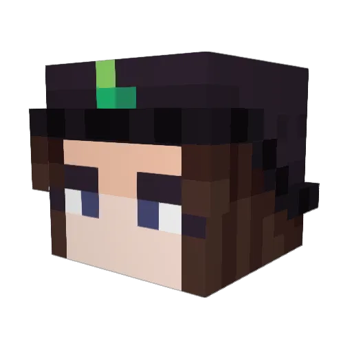 Boomstock Minecraft avatar head, 3D render