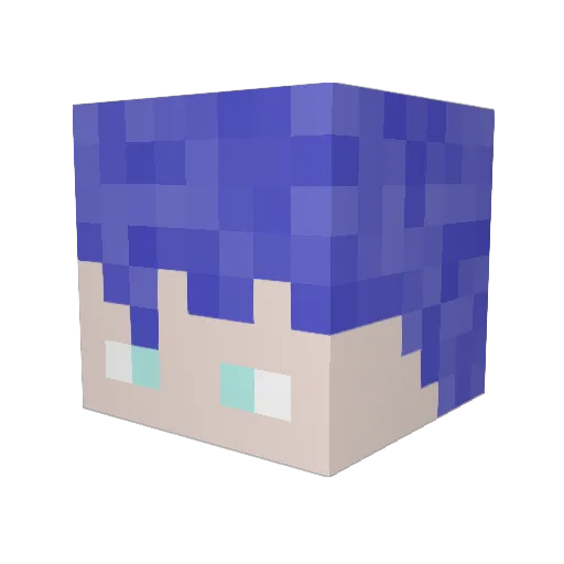 Boomtijd Minecraft avatar head, 3D render