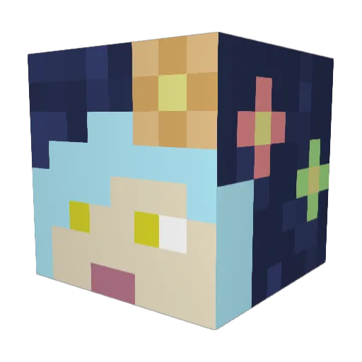 Boonsboro Minecraft avatar head, 3D render