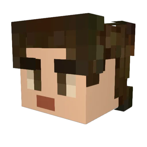 Boonthrall Minecraft avatar head, 3D render
