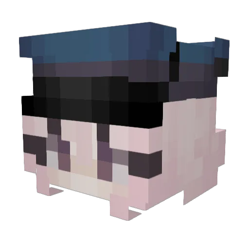 Booogle_ Minecraft avatar head, 3D render