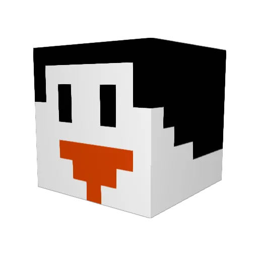 Boooobox Minecraft avatar head, 3D render