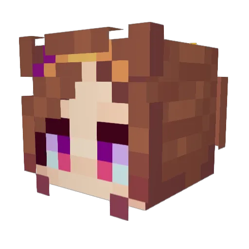 BooooooooobaTea Minecraft avatar head, 3D render