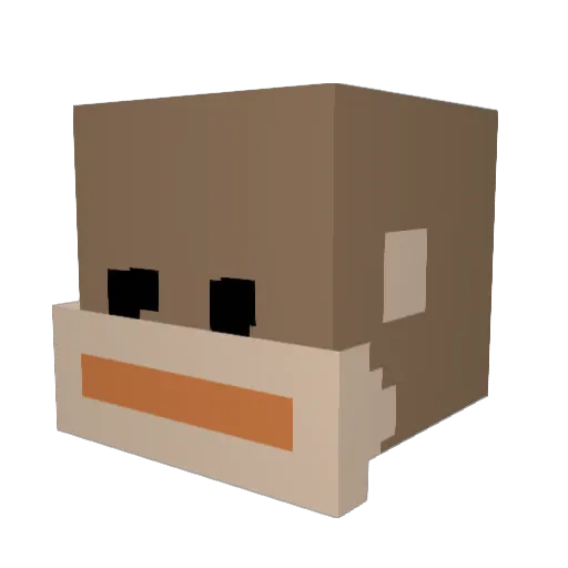 Boooooooots Minecraft avatar head, 3D render