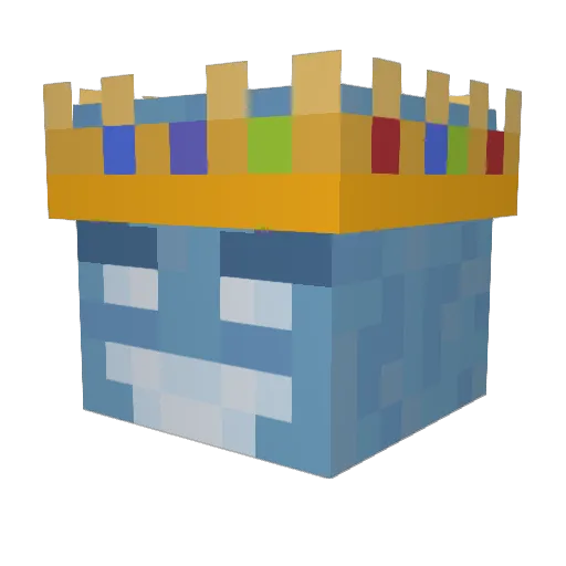 Booosen Minecraft avatar head, 3D render
