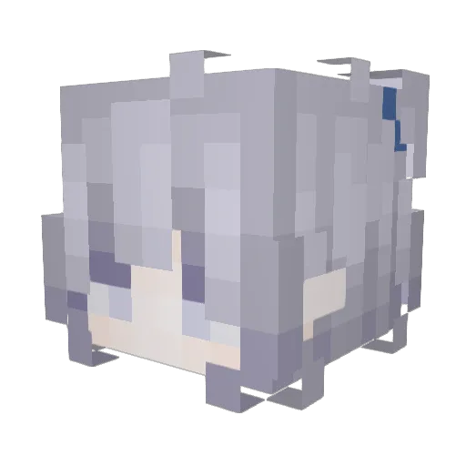 Booouoo Minecraft avatar head, 3D render