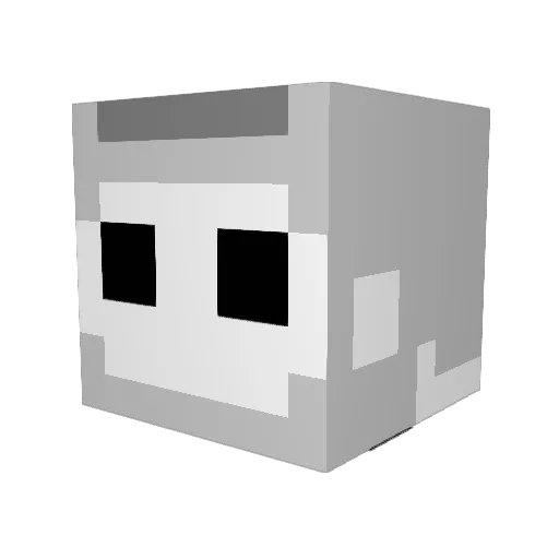 Boooze Minecraft avatar head, 3D render