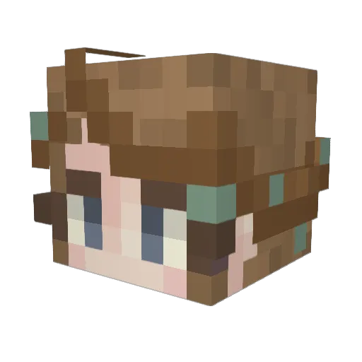 BoopDoop2002 Minecraft avatar head, 3D render