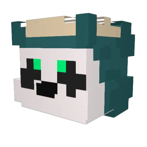 BoopGoops Minecraft avatar head, 3D render
