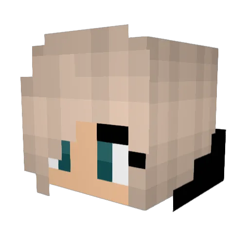 BoopTheSploot Minecraft avatar head, 3D render
