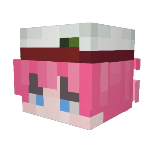 BoopiPanda Minecraft avatar head, 3D render