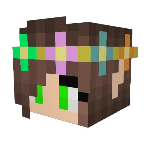 Boosbie Minecraft avatar head, 3D render