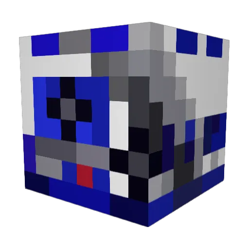Boosefighter Minecraft avatar head, 3D render