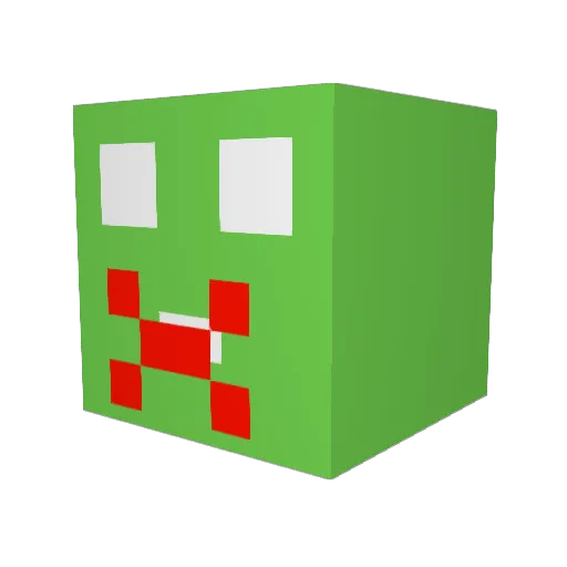 Boosfer Minecraft avatar head, 3D render