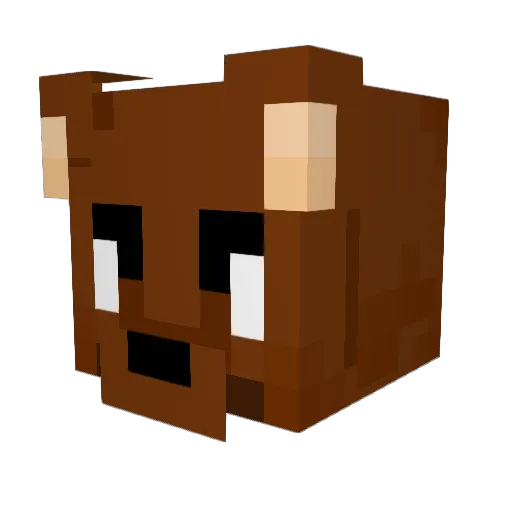 Booshdoggo Minecraft avatar head, 3D render