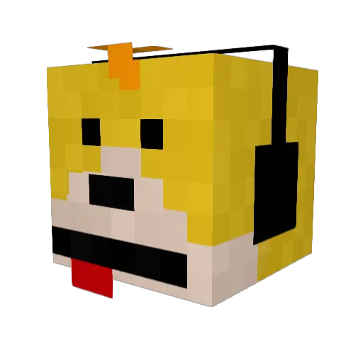 BoostAdam Minecraft avatar head, 3D render