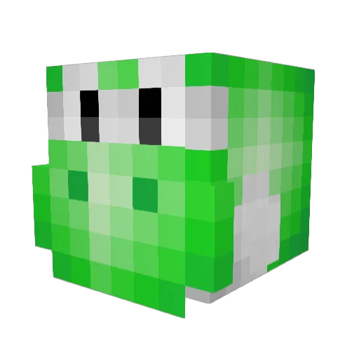 BoostM8 Minecraft avatar head, 3D render