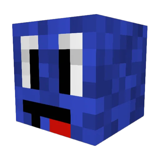 BoostName Minecraft avatar head, 3D render
