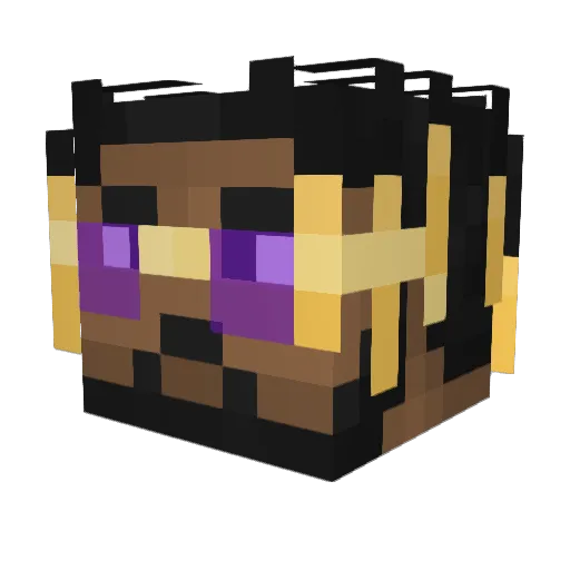 BoostPatrolling Minecraft avatar head, 3D render
