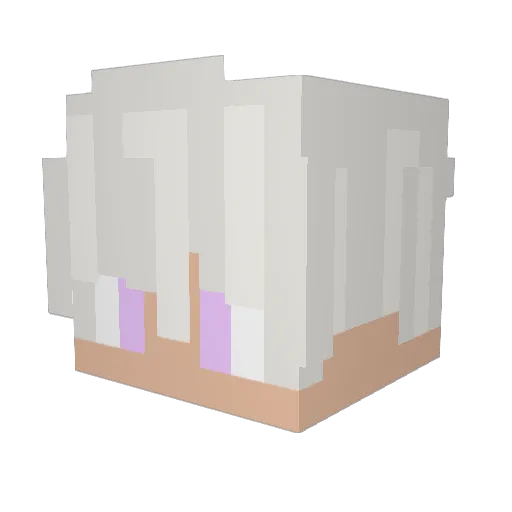 BoostedBarbie Minecraft avatar head, 3D render