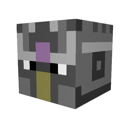 BoostedHole Minecraft avatar head, 3D render