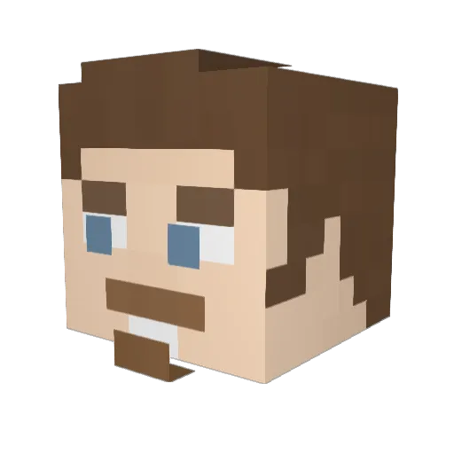 BoostedJer Minecraft avatar head, 3D render