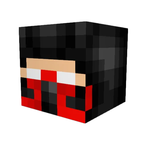 BoostedSS Minecraft avatar head, 3D render