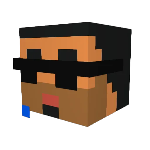 Booster1400 Minecraft avatar head, 3D render