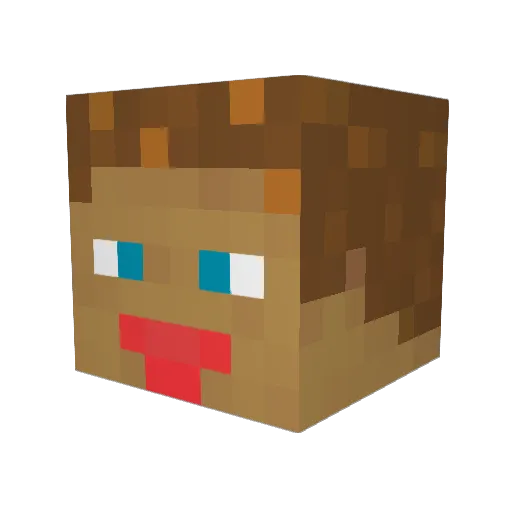 BoosterTerrik Minecraft avatar head, 3D render