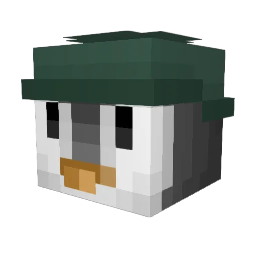 Boostmobile Minecraft avatar head, 3D render