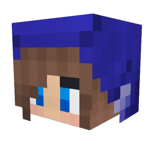 Boostxrchen Minecraft avatar head, 3D render