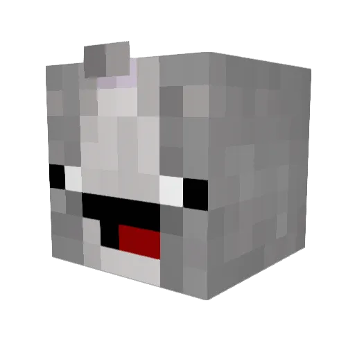 Boot_Boot Minecraft avatar head, 3D render