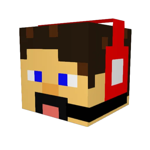 Boothyyy Minecraft avatar head, 3D render