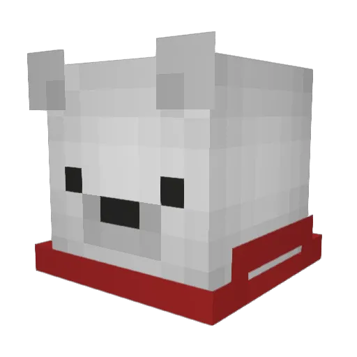 BootiesRUs Minecraft avatar head, 3D render
