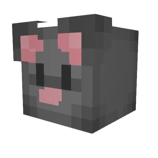 Bootinup Minecraft avatar head, 3D render