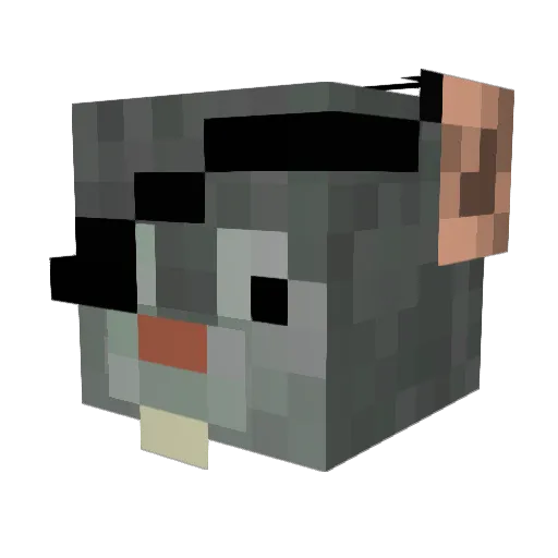 BootlegKermit Minecraft avatar head, 3D render