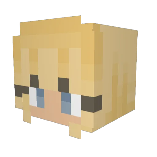 Bootlegger69 Minecraft avatar head, 3D render