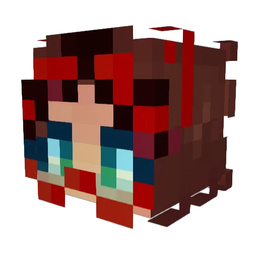 Bootlegs_ Minecraft avatar head, 3D render