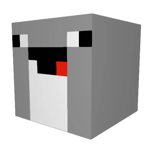 Bootmane Minecraft avatar head, 3D render