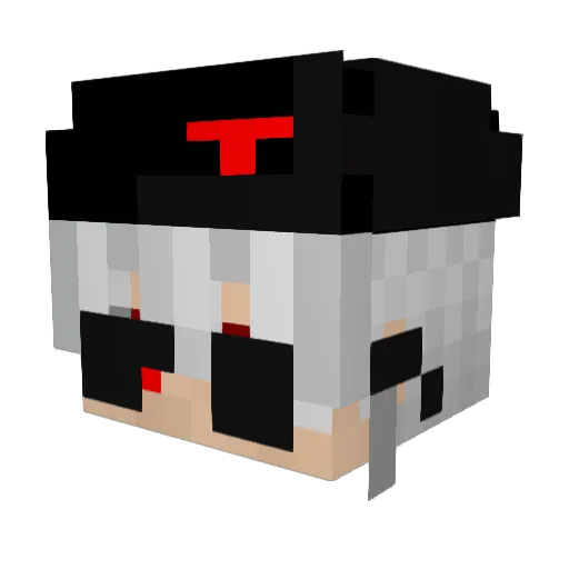 Bootstroke Minecraft avatar head, 3D render