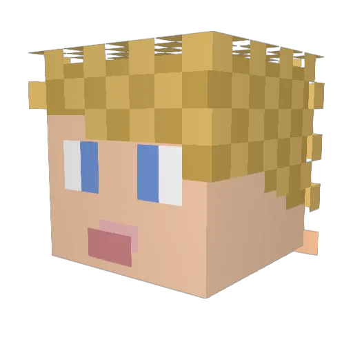 Bootsy13 Minecraft avatar head, 3D render