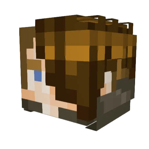 BootyCrepesRex Minecraft avatar head, 3D render