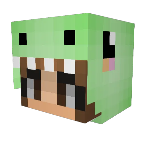 BootyJiggles Minecraft avatar head, 3D render