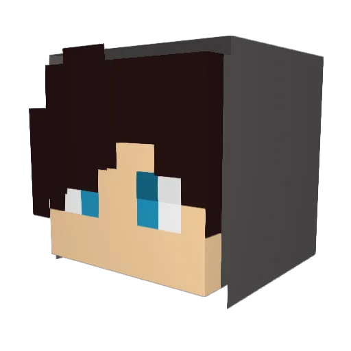 BootyMiner69 Minecraft avatar head, 3D render