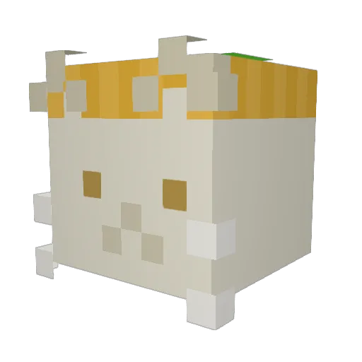 BootyPlatinum Minecraft avatar head, 3D render