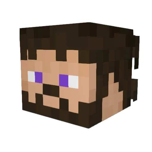 BootySC Minecraft avatar head, 3D render